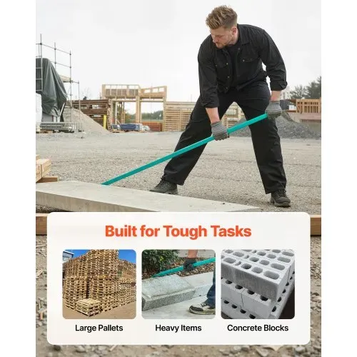 VEVOR Brecheisen, ca. 907 kg Tragkraft, 1422,4 mm Gesamtlänge, Stahl, Nageleisen für Abbrucharbeiten, Beton & Brechen, ideal für den Einsatz im Bauwesen & in der Industrie, mit optimaler Hebelwirkung – Bild 3