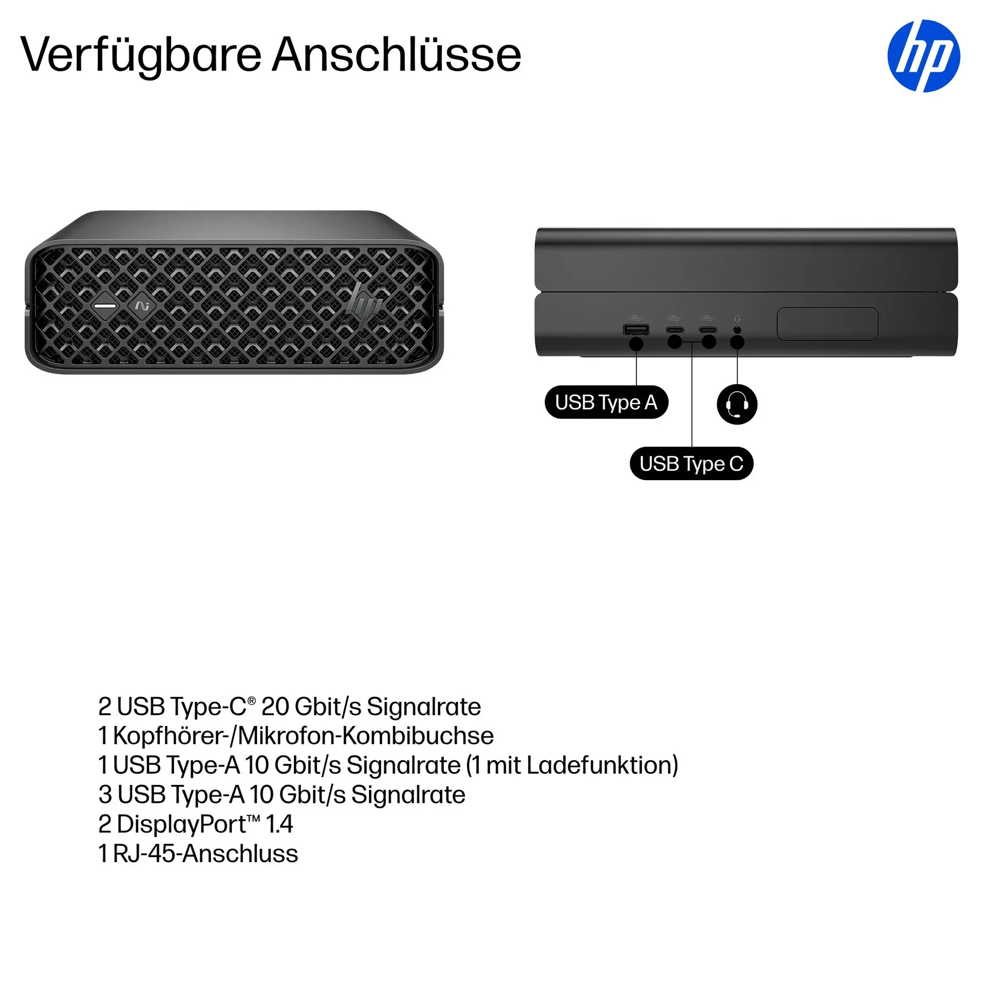 HP Z2 G1i Intel Core Ultra 7 265 16 GB DDR5-SDRAM 512 GB SSD NVIDIA RTX A400 Windows 11 Pro Mini PC Arbeitsstation AI Workstation, AI PC Schwarz – Bild 4