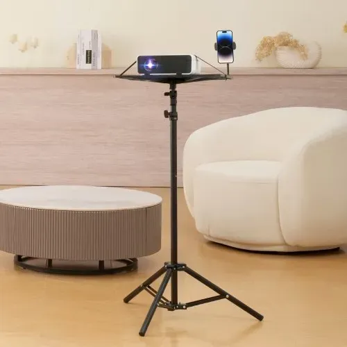 VEVOR Projektorständer Laptopständer-Stativ, höhenverstellbar von 685 bis 1600 mm, tragbares Projektor-Stativ mit Ablage & Schwanenhals-Telefonhalter, für Filme im Freien Büro zu Hause 5 kg belastbar – Bild 7