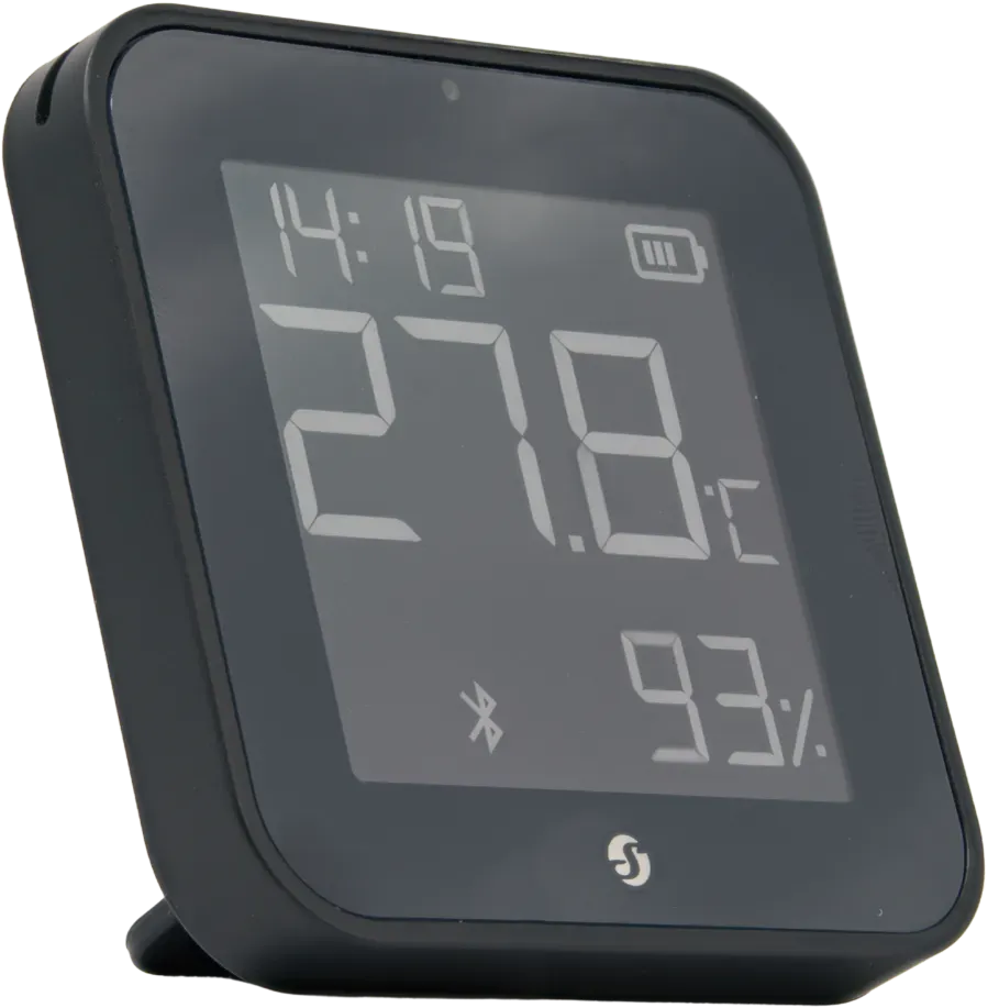 Shelly · Plug & Play · "Blu ZB H&T Display Black" · Temperatur- & Feuchtigkeitssensor · E-Paper Display · Bluetooth · Zigbee · Schwarz – Bild 2