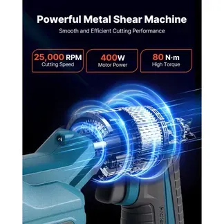 VEVOR Akku Metallschere, Blechschere mit 360°-Schwenkkopf, Doppelklingen, 220 VAC 20 VDC, schneidet 1,22 mm verzinkten Stahl, 1 mm Edelstahl, Aluminium, Kunststoff, Karton, 25000 U/min VEVOR Akku Metallschere, Blechschere mit 360°-Schwenkkopf, Doppelklingen, 220 VAC 20 VDC, schneidet 1,22 mm verzinkten Stahl, 1 mm Edelstahl, Aluminium, Kunststoff, Karton, 25000 U/min