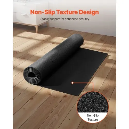 VEVOR Laufbandmatte für Teppichboden Bodenschutzmatte (915 x 1980 mm) für Sportgeräte 6 mm dick, Trainingsgerätematte für Laufbänder Ellipsentrainer Rudergerät, hochdichter PVC-Bodenschutz – Bild 3