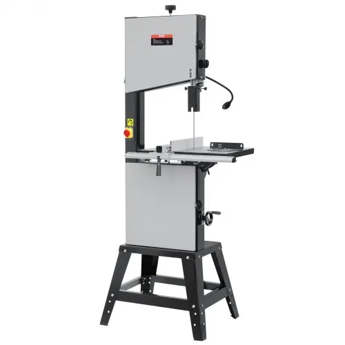 VEVOR Bandsäge, 340 mm, Tischsäge mit Ständer, 440–846 U/min stufenlos machbare Geschwindigkeit, 1100 W 1-1/2 PS, 220 V, für die Holzbearbeitung von Aluminium, Holz, Metall & Kupfer VEVOR Bandsäge, 340 mm, Tischsäge mit Ständer, 440–846 U/min stufenlos machbare Geschwindigkeit, 1100 W 1-1/2 PS, 220 V, für die Holzbearbeitung von Aluminium, Holz, Metall & Kupfer