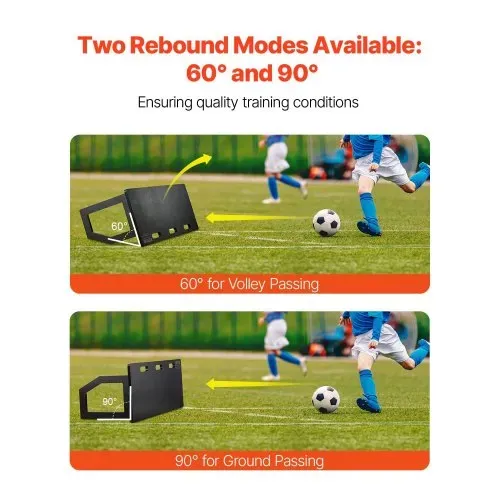VEVOR Fußball Rebound Board, Tragbares Bounce Board 100 x 40 cm, HDPE Rebounder Wand Rebound Equipment, Kinder & Jugendliche, Trainingsboard, Rebounder Kicker für Fußballtraining, Schwarz – Bild 2