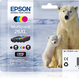 Epson Polar bear Multipack 4 Farben 26XL Claria Premium Ink Epson Polar bear Multipack 4 Farben 26XL Claria Premium Ink