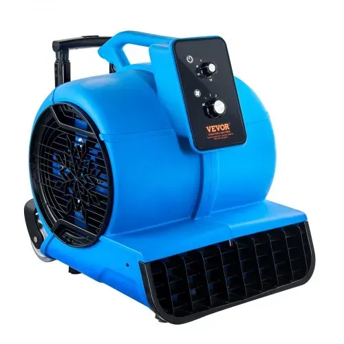 VEVOR Bodengebläse, 1400 U/min, 4000 CFM, Luftbeweger zum Trocknen und Kühlen, tragbarer Teppichtrockner-Ventilator mit 3 Blaswinkeln, Timer, 3-Geschwindigkeitseinstellung, für Hausmeister, Haushalt und gewerbliche Nutzung – Bild 8