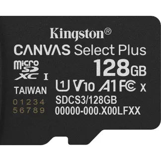 Kingston Technology 128GB micSDXC Canvas Select Plus Gen3 150R A1 (Ohne SD-Adapter) Kingston Technology 128GB micSDXC Canvas Select Plus Gen3 150R A1 (Ohne SD-Adapter)