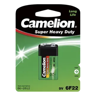 Block-Batterie CAMELION Super Heavy Duty 9 V, Typ 6F22, 1er-Blister Block-Batterie CAMELION Super Heavy Duty 9 V, Typ 6F22, 1er-Blister