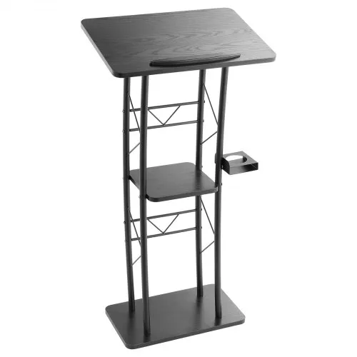 VEVOR Rednerpultständer Metall-Rednerpult (118 cm Höhe), gebogenes Stehpult mit breiter Lesefläche & offenem Ablagefach & Getränkehalter, für Klassenzimmer Hochzeiten Konferenzen Reden VEVOR Rednerpultständer Metall-Rednerpult (118 cm Höhe), gebogenes Stehpult mit breiter Lesefläche & offenem Ablagefach & Getränkehalter, für Klassenzimmer Hochzeiten Konferenzen Reden