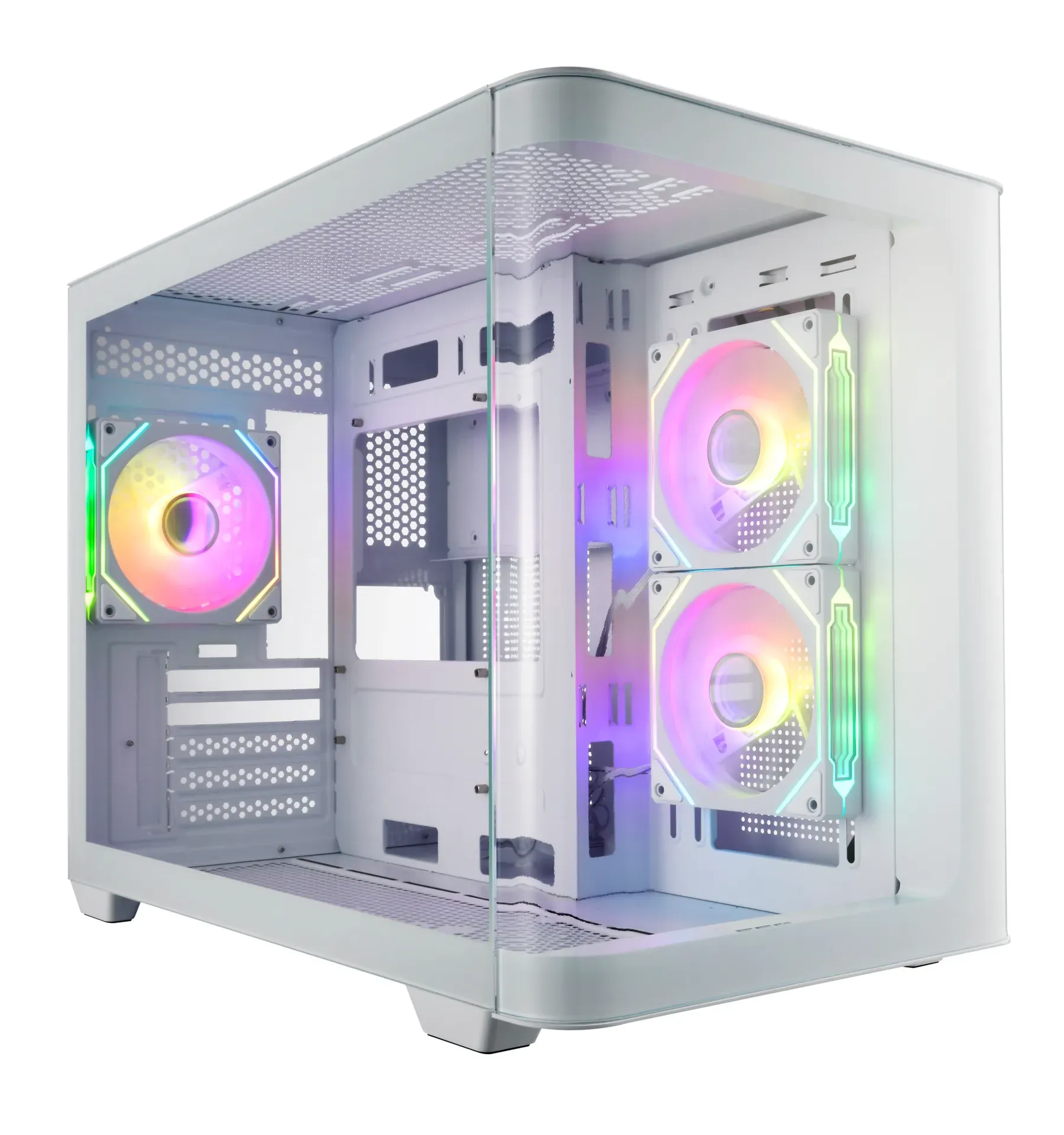 FSP S380-WA Gehäuse Mini Tower mITX, mATX Weiß ARGB FSP S380-WA Gehäuse Mini Tower mITX, mATX Weiß ARGB