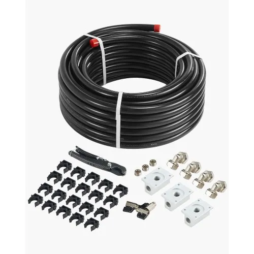 VEVOR Luftkompressor-Leitungssatz, 30,48 m x 19,05 mm Druckluftschlauch, HDPE-Aluminium-Druckluftrohrsystem, auslaufsicher, Druckluftleitungs-Schlauchsatz für Garagen und Werkstätten, schwarz VEVOR Luftkompressor-Leitungssatz, 30,48 m x 19,05 mm Druckluftschlauch, HDPE-Aluminium-Druckluftrohrsystem, auslaufsicher, Druckluftleitungs-Schlauchsatz für Garagen und Werkstätten, schwarz