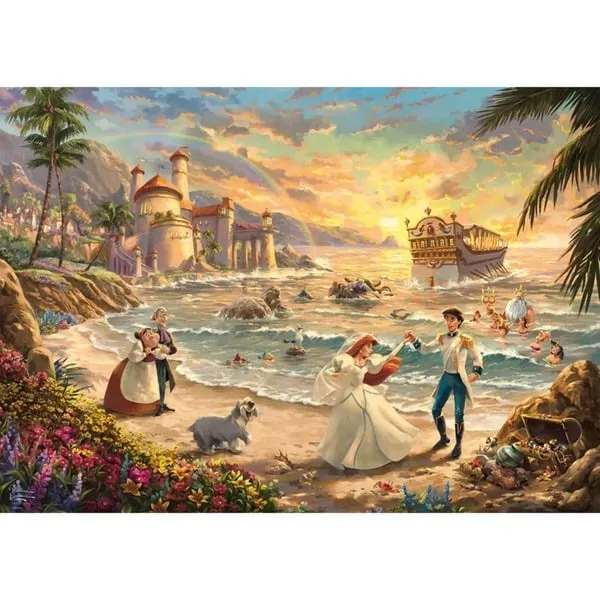 Thomas Kinkade Studios: Disney Dreams Collection - The Little Mermaid Celebration of Love, Puzzle – Bild 2