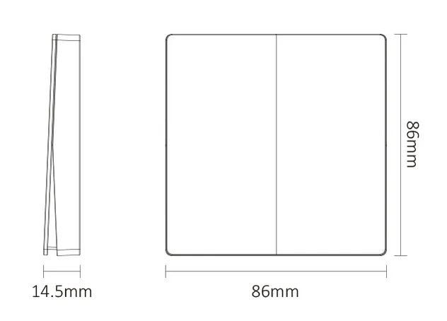 MiBoxer PUSH3-2 LED Fernbedienung 2,4GHz dual white (CCT) Wireless Dimm Panel (w) – Bild 5