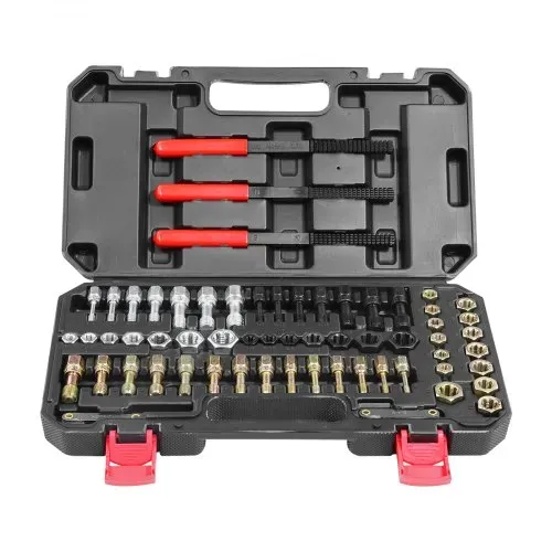 VEVOR Gewindewiederherstellungswerkzeug UNC & UNF & metrisch Gewinde Reparatur Satz 61-teilig, Nachgewinde-Werkzeugsatz mit Gewindebohrern Schneideisen Gewindefeilen für Mechaniker und Heimwerker – Bild 8