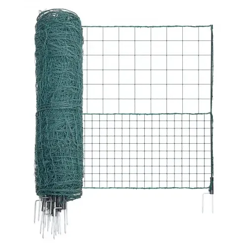 VEVOR Begrenzungszaun 50x1,05 m, Weidezaun aus PE, Mobiler Hundezaun mit Doppelspitzenpfählen & Abspannseilen, Hühnerzaun, Gartenzaun, Campingzaun für Hunde, Hühner, Pflanzen, Außenbereiche – Bild 9