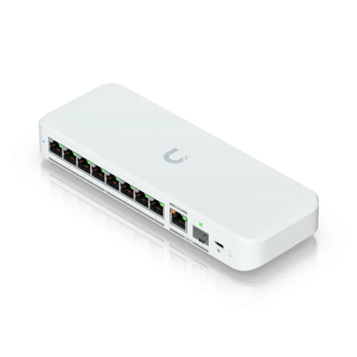 Ubiquiti Switch smart managed Layer2 9 Port • 8x 2,5 GbE • 1x 10 GbE PoE at In • Desktop • Lüfterlos • UniFi • USW-Flex-2.5G-8 – Bild 2