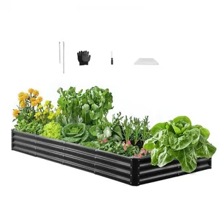 VEVOR Hochbeet Metall 2400x1200x290 mm, Pflanzbeet, Gemüsebeet, Pflanzkasten mit offenem Boden & abgerundeten Kanten, Blumenbeet, Kräuterbeet, ideal für Gemüse, Blumen, Kräuter & Sukkulenten VEVOR Hochbeet Metall 2400x1200x290 mm, Pflanzbeet, Gemüsebeet, Pflanzkasten mit offenem Boden & abgerundeten Kanten, Blumenbeet, Kräuterbeet, ideal für Gemüse, Blumen, Kräuter & Sukkulenten