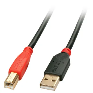 Lindy 42762 USB Kabel USB 2.0 15 m USB A USB B Schwarz, Rot Lindy 42762 USB Kabel USB 2.0 15 m USB A USB B Schwarz, Rot