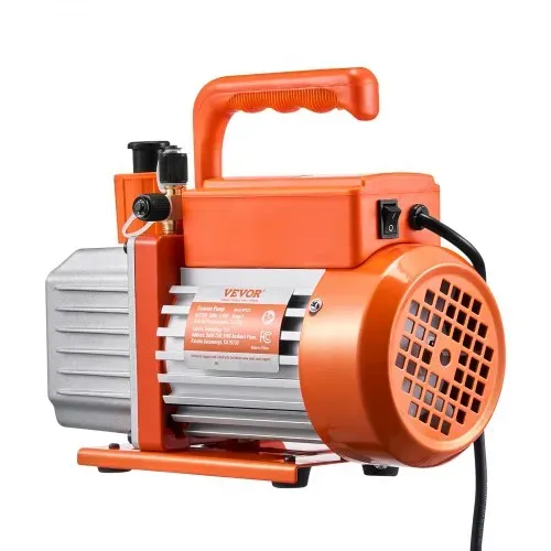 VEVOR Vakuumpumpe, 3,5 CFM, HVAC 1-stufige Drehschieber-Vakuumpumpe, für R134a R22 R410a Systeme, Auto-AC-Vakuumpumpen-Kit mit Ölflasche, für die Wartung von Auto-Klimaanlagen und Harzentgasung – Bild 10