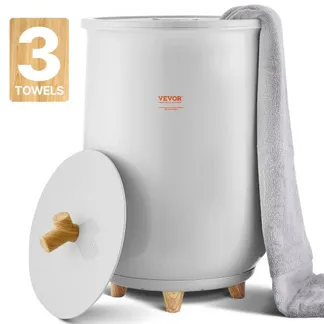 VEVOR Handtuchwärmer Eimer Wärmegerät 20 L mit LED-Licht & automatische Abschaltung & Temperatureinstellung, Towel Warmer für Spa Badezimmer Waschküche Grau, zum Erwärmen von Handtüchern VEVOR Handtuchwärmer Eimer Wärmegerät 20 L mit LED-Licht & automatische Abschaltung & Temperatureinstellung, Towel Warmer für Spa Badezimmer Waschküche Grau, zum Erwärmen von Handtüchern