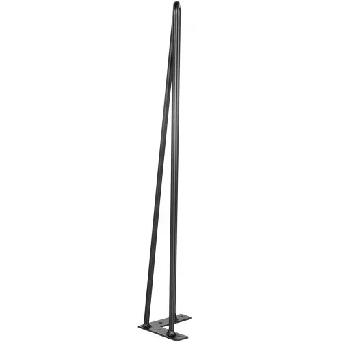 VEVOR Haarnadelbeine Tischbeine Tischgestell Metall 28 Zoll 71,1 cm Kohlenstoffstahl mit 4 Gummibodenfüßen Metall Schwarz 4 Stück verstellbar – Bild 10