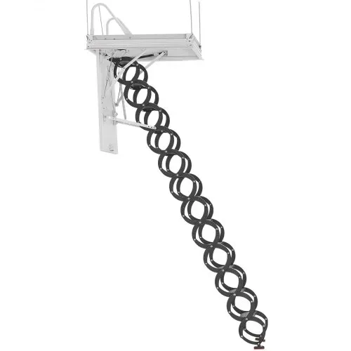 VEVOR Dachbodenleiter, Tragkraft 299,4 kg, passend für Deckenhöhen von 2,9-3,1 m & Öffnungsgröße von 1000,76x698,5 mm, Scherentreppe aus legiertem Stahl mit Zugstange für Dachboden – Bild 8