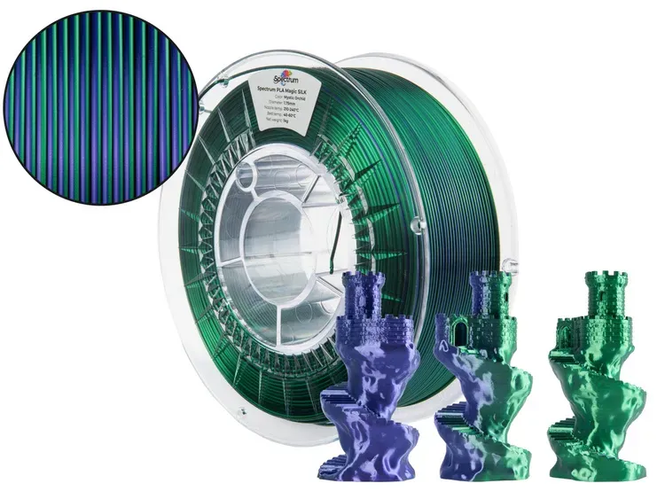 Filament Spectrum · PLA Magic SILK · MYSTIC ORCHID · 1.75mm · 1kg Filament Spectrum · PLA Magic SILK · MYSTIC ORCHID · 1.75mm · 1kg