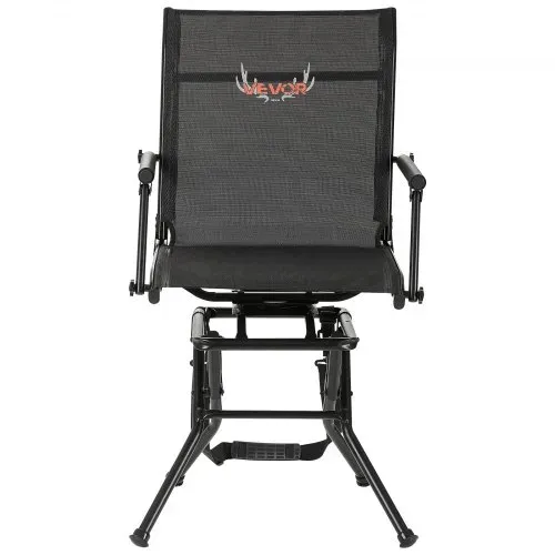 VEVOR Faltstuhl Campingstuhl Anglerstuhl mit Armlehnen & Stahlrahmen & verstellbarem Tragegurt Klappstuhl Gartenstuhl (136 kg belastbar) 360° geräuschlos drehbar, für Picknick Garten Outdoor – Bild 8