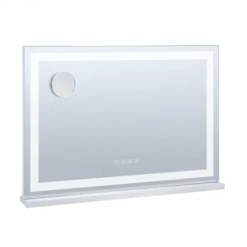 VEVOR Hollywood Schminkspiegel mit Beleuchtung, Kosmetikspiegel mit 3 Farbbeleuchtungsmodi, LED-Schminkspiegel mit Lichtern, 5-fache Vergrößerung, Bluetooth, USB, Smart-Touch-Steuerung, 797x547mm – Bild 9