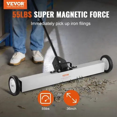 VEVOR Magnetbesen Magnetische Kehrmaschine 77-113 cm, Magnetic Sweeper Magnetisch Magnet Besen Magnetbesen Magnetheber 24,9 kg Magnetkraft Magnetischer Spänesammler Bodenkehrer Kehrmaschine VEVOR Magnetbesen Magnetische Kehrmaschine 77-113 cm, Magnetic Sweeper Magnetisch Magnet Besen Magnetbesen Magnetheber 24,9 kg Magnetkraft Magnetischer Spänesammler Bodenkehrer Kehrmaschine