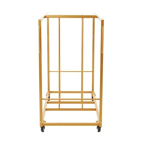 VEVOR Klappstuhlwagen für 40 Stühle Klappstuhlständer mit 226,8kg Tragkraft, Stuhlwagen zur Lagerung & Transport für Veranstaltungen, Kohlenstoffstahl, Feststellbare Schwenkräder, mit Griff, Goldbraun – Bild 9