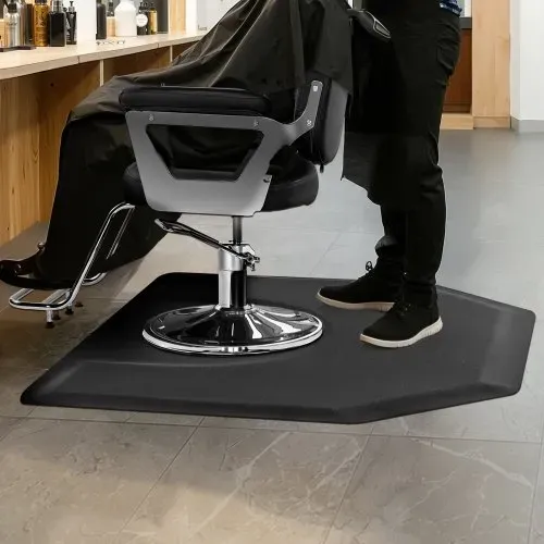 VEVOR Salonmatte für Friseure, 1225x1505mm, sechseckige Anti-Ermüdungs-Bodenmatte, 13mm dicke Bodenmatte für Friseursalons, leicht zu reinigende PVC-Oberfläche & abgeschrägte Kanten zum Stolpern – Bild 7