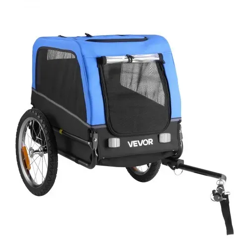 VEVOR Hundeanhänger, unterstützt bis zu 30 kg , Fahrradanhänger für kleine & mittelgroße Hunde, klappbarer Rahmen mit Schnellspannrad, universelle Fahrradkupplung, Reflektor, Flagge, interne Leine – Bild 10