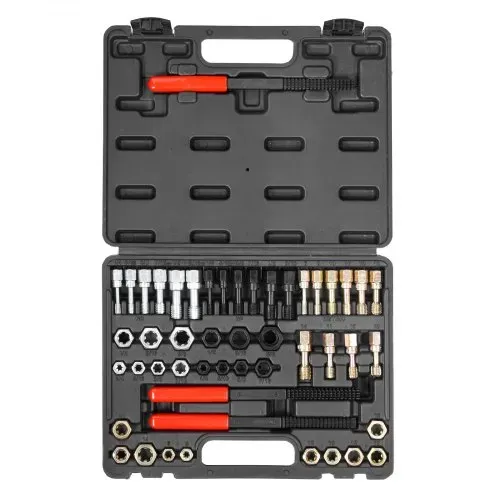 VEVOR 49-teiliges Gewindefräser-Set UNC UNF & metrisches Gewindewiederherstellungswerkzeug, Nachgewinde-Werkzeugsatz mit Gewindebohrern Schneideisen Gewindefeilen für Mechaniker und Heimwerker – Bild 10