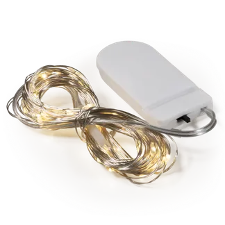 LED Draht-Lichterkette McShine “Micro“ 50 LEDs, warmweiß, Batteriebetrieb LED Draht-Lichterkette McShine “Micro“ 50 LEDs, warmweiß, Batteriebetrieb