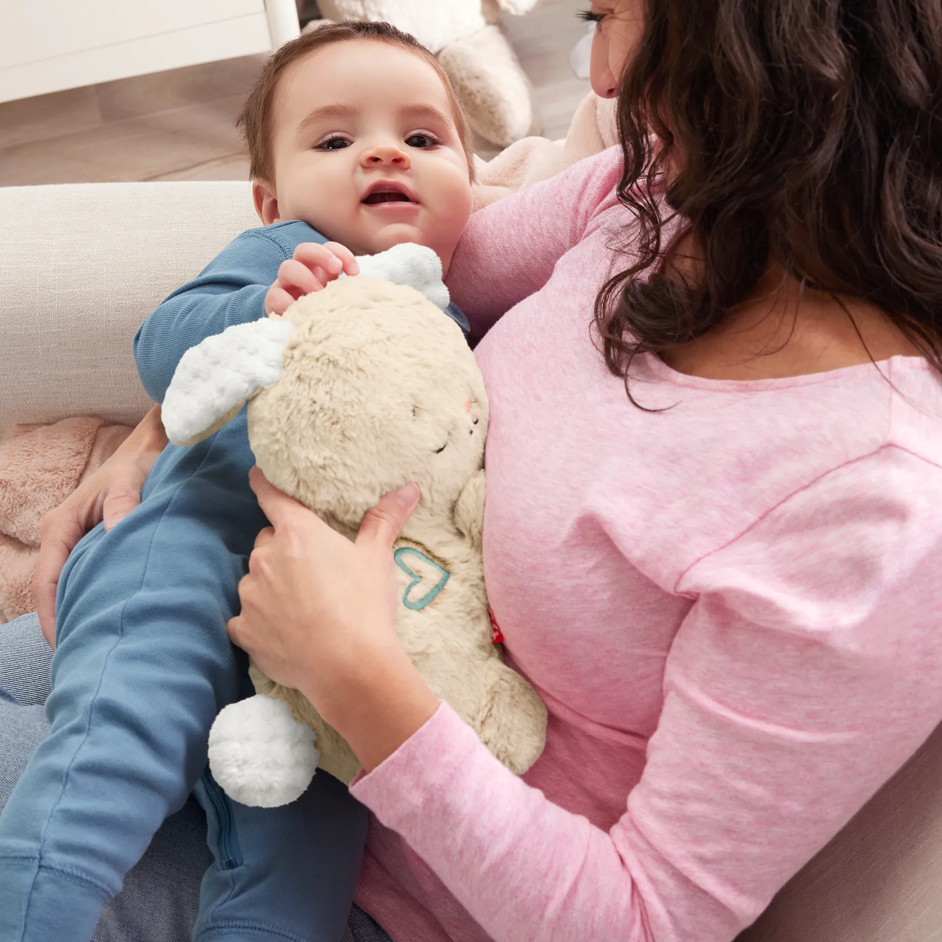 Fisher-Price Spieluhr Soothe & Settle Bunny aus Plüsch für Babys und anpassbare Spieluhr mit Bewegung – Bild 4