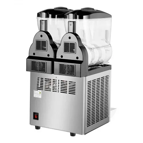 VEVOR kommerzielle Slusheis Maschine 12 L x 2 Doppeltank-Maschine für gefrorene Getränke, 96 Tassen Edelstahl Slush-Eis-Maschine mit Tastenfeld Softeis Maker für Partys Restaurants Cafés Bars – Bild 10
