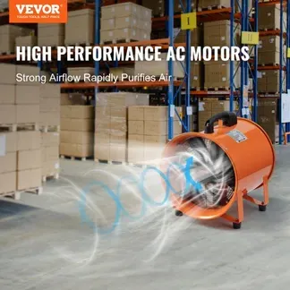 VEVOR Bauventilator 145-W-AC-Motor Baugebläse 2900 U/min Baulüfter Gebläse 504 L/s (1070 CFM) Axiallüfter mit 5 m Schlauch Axialgebläse 79 dB Geräuschpegel Industrielüfter VEVOR Bauventilator 145-W-AC-Motor Baugebläse 2900 U/min Baulüfter Gebläse 504 L/s (1070 CFM) Axiallüfter mit 5 m Schlauch Axialgebläse 79 dB Geräuschpegel Industrielüfter