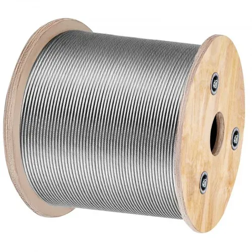 VEVOR 316 Edelstahl Kabel Drahtseil 7x7 150 M, Stahlseil Seil Draht Stahl Abmessung 30 x 30 x 25 cm, Edelstahl-Drahtseil-Kabel Rostfrei Bruchfestigkeit 650 kg für Leichtindustrie Brücken usw. – Bild 8
