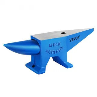 VEVOR Einzelhorn-Amboss Stahlamboss 39 kg, Schmiedestahlwerkzeuge Amboss mit rundem & quadratischem Loch, robuster Schmied, Juweliere, langlebiges & robustes Metallbearbeitungswerkzeug Blau VEVOR Einzelhorn-Amboss Stahlamboss 39 kg, Schmiedestahlwerkzeuge Amboss mit rundem & quadratischem Loch, robuster Schmied, Juweliere, langlebiges & robustes Metallbearbeitungswerkzeug Blau