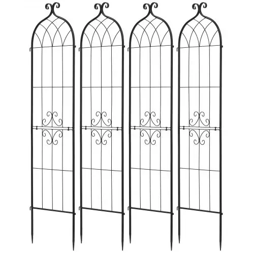 VEVOR Rankgitter, 152x40,5 cm 4er-Pack, Metall Rankhilfe mit Pulverbeschichteter Oberfläche & Verriegelungsmechanismus, Kletterhilfe, Garten Spalier, Pflanzengitter für Blumen, Gemüse & Rosen – Bild 9