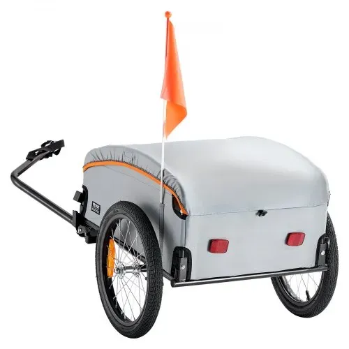 VEVOR Fahrradanhänger 45 kg, Lastenanhänger 1350 x 630 x 525 mm, Transportanhänger, faltbarer Fahrrad Lastenanhänger kompakter Stauraum mit Universalkupplung, zum Einkaufen, Campen & Picknicken – Bild 8