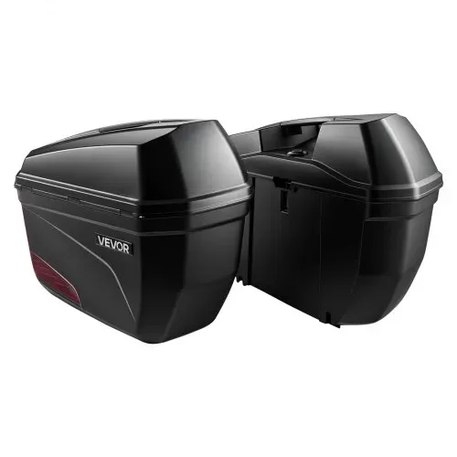 VEVOR Motorrad-Seitenkoffer 2 x 23 L mit Halterungen aus ABS, Schwarze Seitencase mit 3-Stufen-Verriegelung, Roten Reflektoren, Sicherheitsschlössern und Schlüsseln, IPX4-Spritzwasserschutz – Bild 10