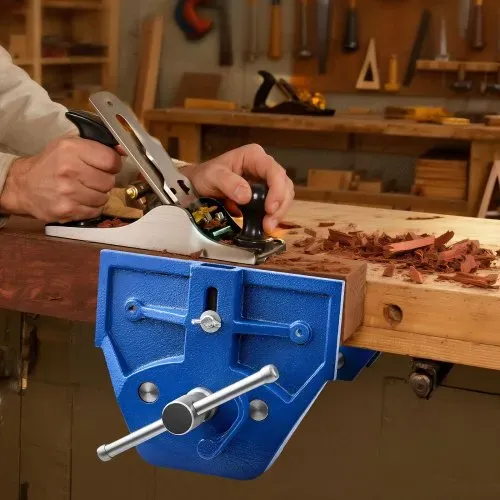 VEVOR Schnellspanner-Schraubstock für Holzbearbeitung, 17,78 cm Backenbreite, Schraubstock, 20,32 cm Backenöffnung, Gusseisenkonstruktion, Werkbankschraubstock mit verstellbarem Frontanschlag – Bild 7