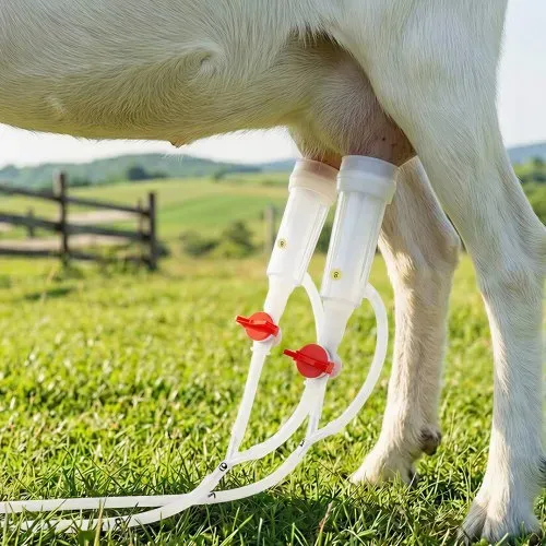 VEVOR Elektrische Ziegenmelkmaschine, 3-L-Eimer aus Lebensmittelechtem Edelstahl, Melkausrüstung mit 5200-mAh-Akku, 2 Zitzengummis, Pulsations-Vakuummelkmaschine, Impulsmelker (nur für Ziegen) – Bild 7