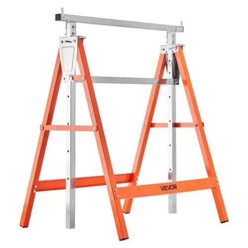 VEVOR Teleskop Arbeitsbock, 2er-Pack, Gerüstböcke, 200 kg Tragkraft, Unterstellbock, 800–1300 mm höhenverstellbar, mit rutschfesten Fußpolstern, für Holzarbeiten, Tischler & Bauunternehmer – Bild 10