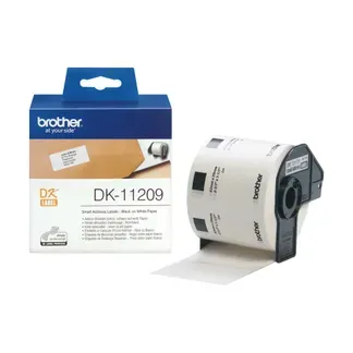 Brother DK-11209 Etiketten erstellendes Band Schwarz auf weiss Brother DK-11209 Etiketten erstellendes Band Schwarz auf weiss