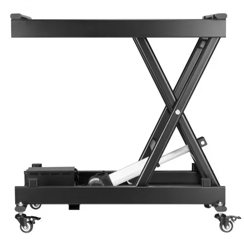 VEVOR Elektrischer Hubtisch 76x44 cm, 150 kg Tragkraft, Scherenhubtisch, 200 bis 710 mm höhenverstellbare Hebebühne, Couchtischlift mit 4 Rädern, für Materialhandhabung und Transport, Schwarz – Bild 10