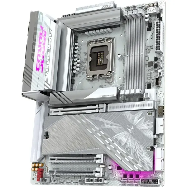 GIGABYTE Z890 AORUS ELITE X ICE Mainboard - Unterstützt Intel Core Ultra (Serie 2) CPUs, 16+1+2 Phasen VRM, bis zu 9500MHz DDR5 (OC), 1xPCIe 5.0 + 4xPCIe 4.0, Wi-Fi 7, 2.5GbE LAN, Thunderbolt 4 – Bild 4
