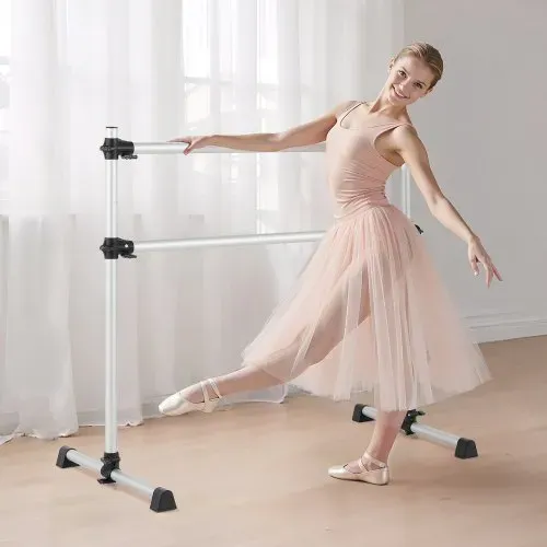 VEVOR Ballettstange Tanzstange freistehende Doppelstange (136 kg belastbar), höhenverstellbare (170-1165 mm) Stretchstange aus Aluminium für Ballett, Gleichgewichtstraining, Entspannungsübungen – Bild 7